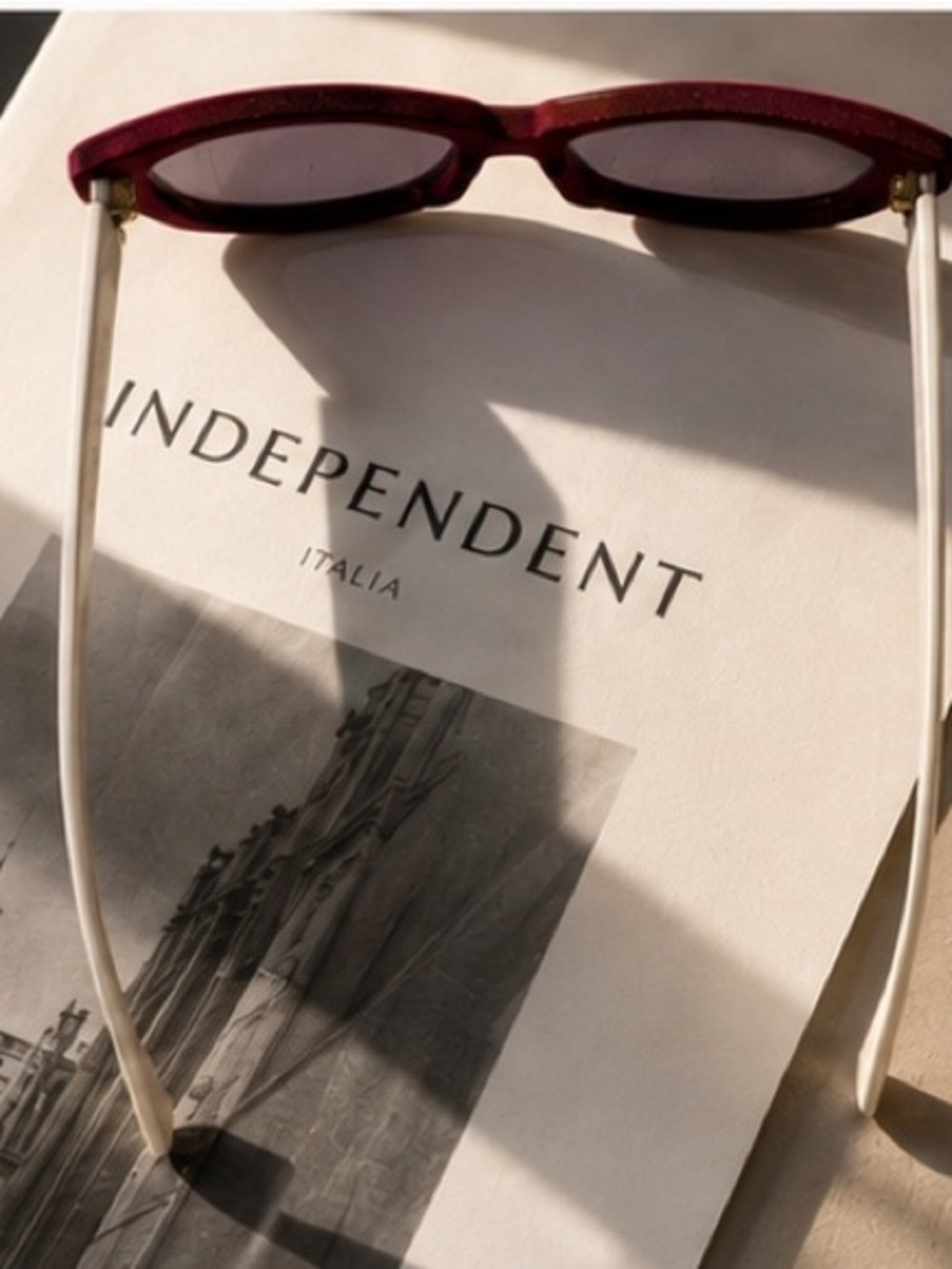 Rare Italia Independent x Fiat 500C Velvet Sunglasses Burgundy - Picture 3 of 8